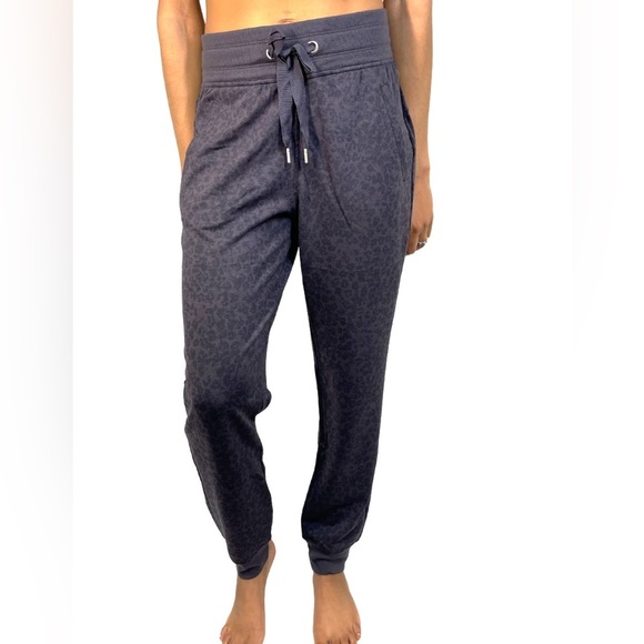 NWT Apana little leopard purple printed jogger sweatpants - Picture 1 of 5